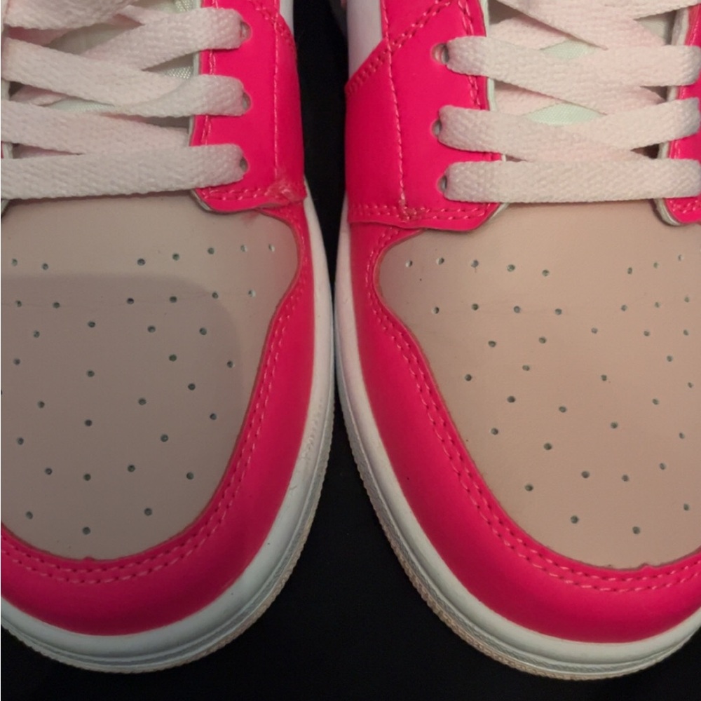 Jordan Women's Pink and White Sneakers - Picture 3 of 3